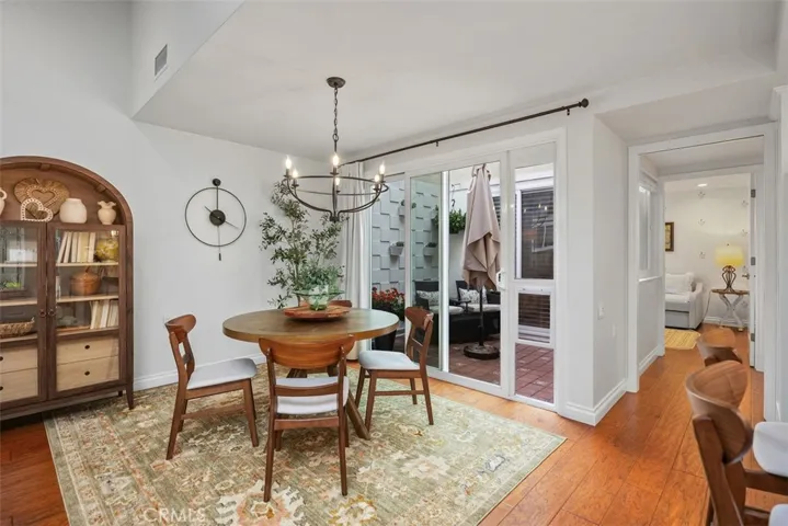 Sliding glass doors on to the atrium.