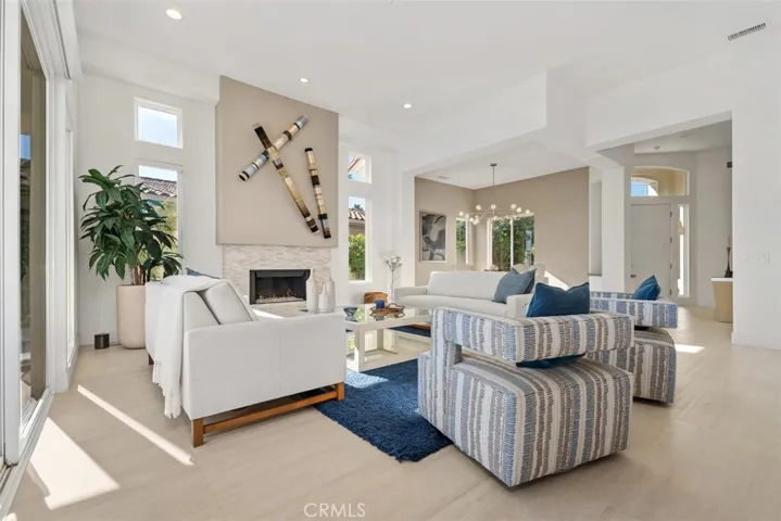 Living room with fire place