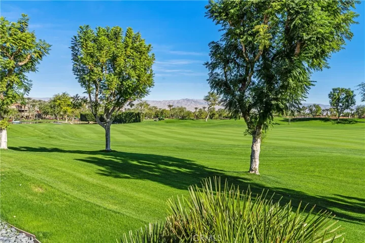 view from backyard to golf course