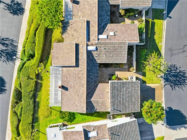 Aerial view from above the home.