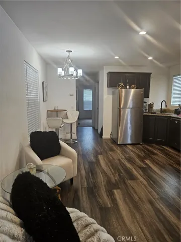 Living room and kitchen