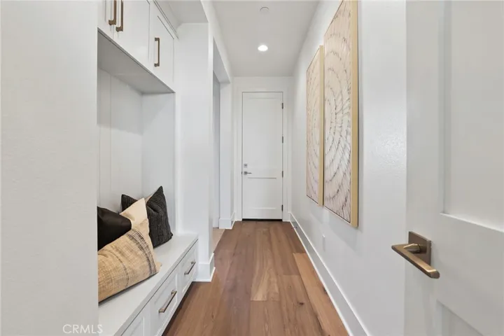 Hall to laundry & garage with drop space