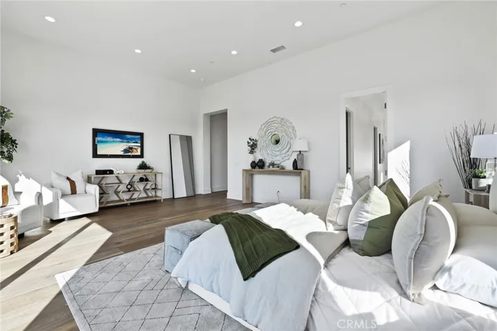 Huge Primary bedroom with doors to backyard and view