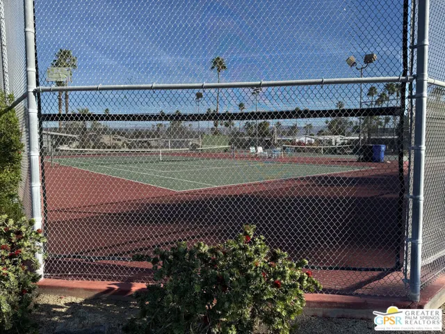 Tennis courts are lighted