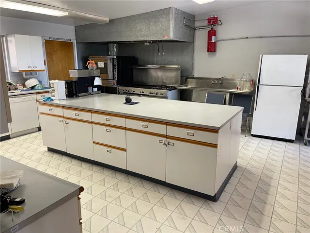 Looking Northeast into the institutional-style kitchen, which is located in the Sanctuary building.