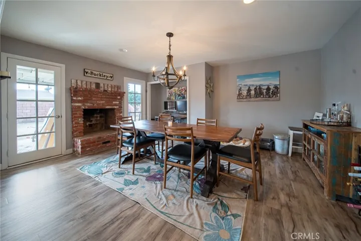 Dining Room has French Doors leading to the backyard