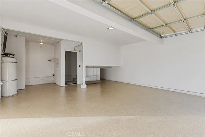 Garage with New drywall and new Epoxy floor