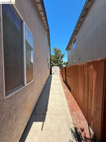 View of home's exterior with stucco siding