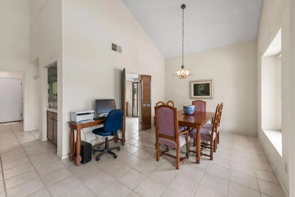 Dining Room With Vaulted Ceiling