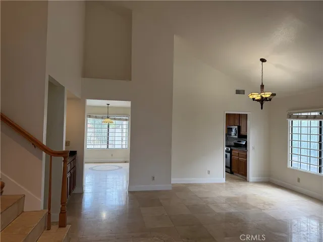 Open Floor Plan with High Ceiling