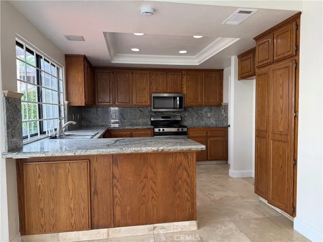 Kitchen with granite counter top
