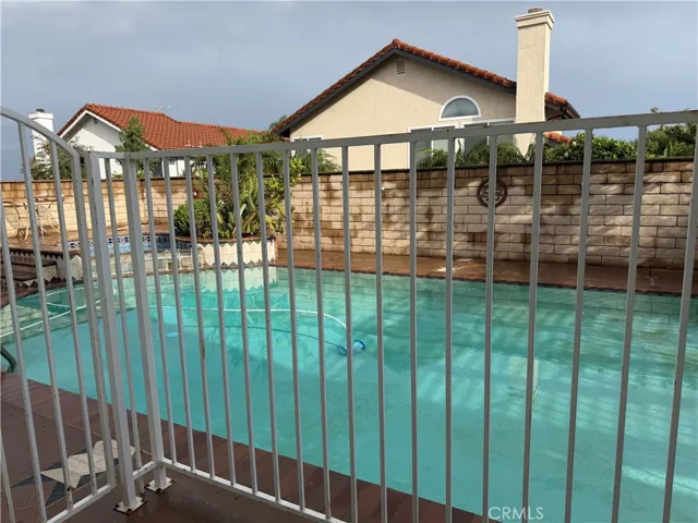 Pool View from living room double door entrance