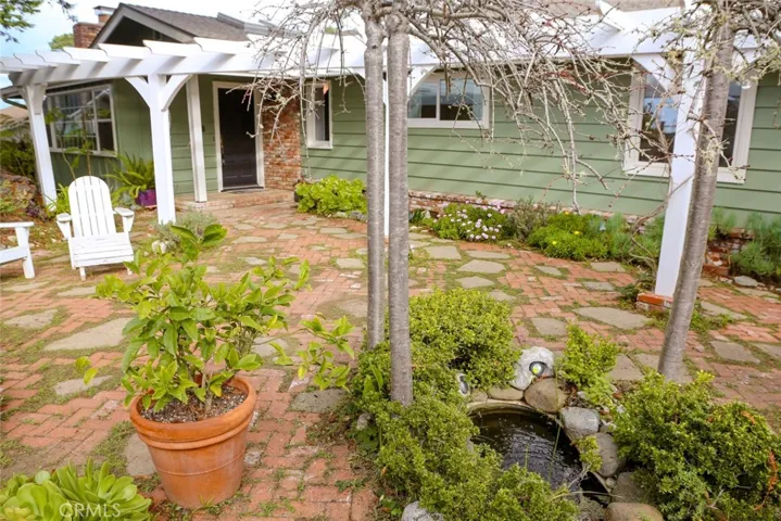 Front patio and garden