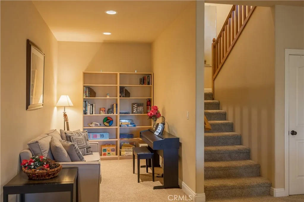 Lower level reading/piano nook