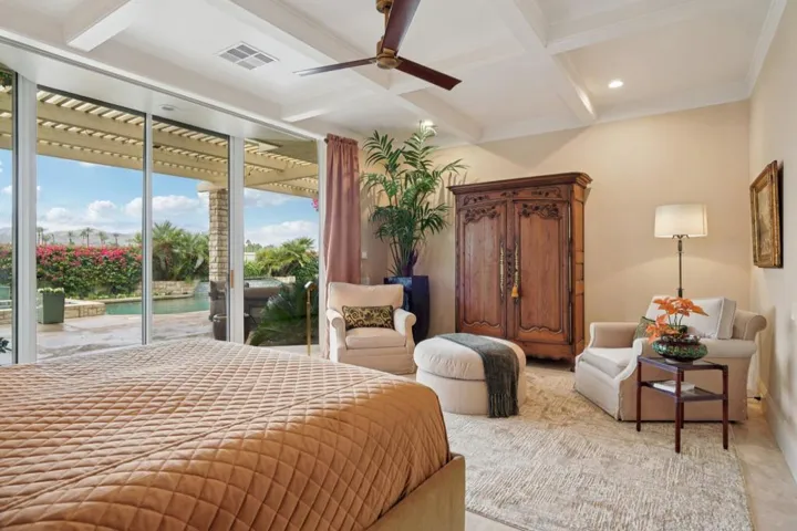 bedroom with west views