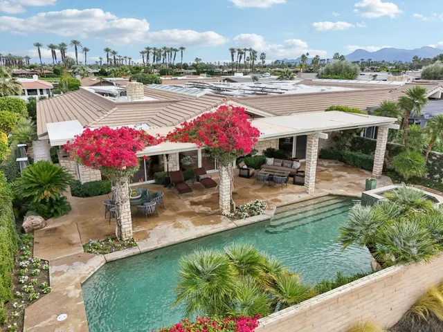 Large resort style pool with spa