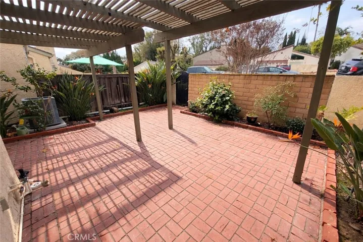 Enclosed Private Rear Patio with entry gate
