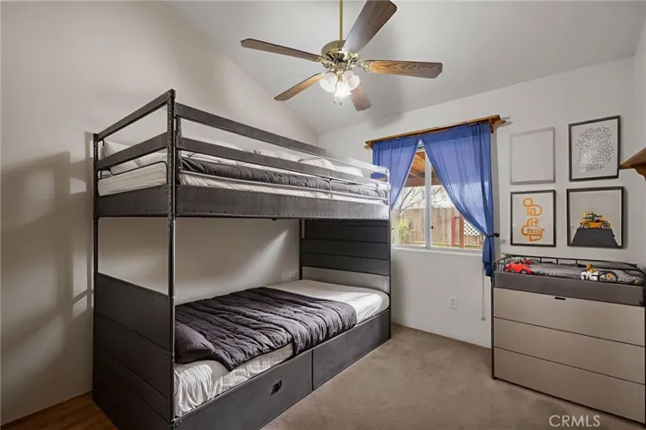 Digitally staged bedroom photo