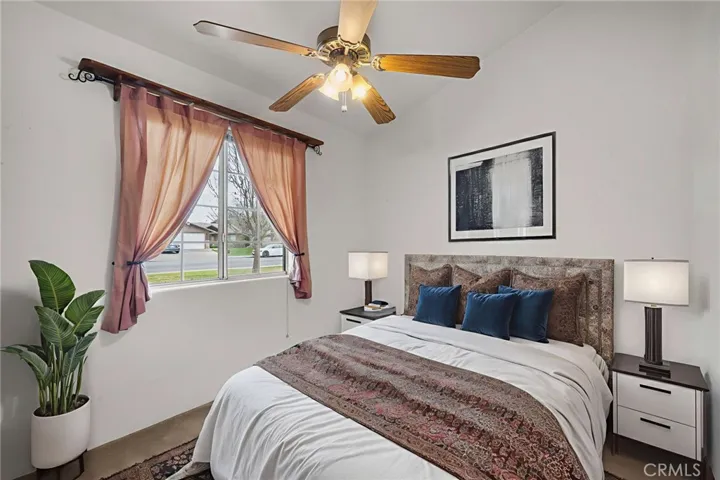 Digitally staged bedroom