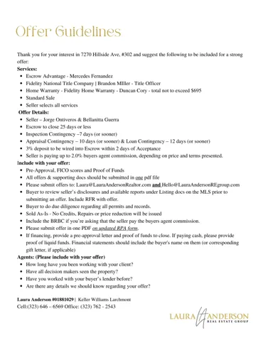 Offer Guideline7270 hillside 302