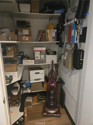 Storage closet near the front reception area.