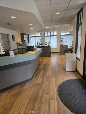 Entrance with spacious reception area and waiting room.