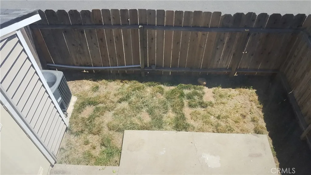 View of back yard from 2nd story.