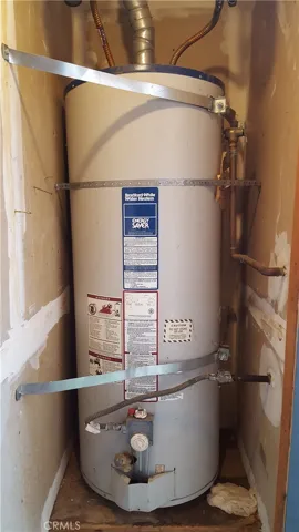Water Heater, Strapped.