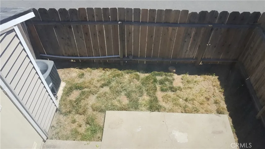 View of back yard from 2nd story.