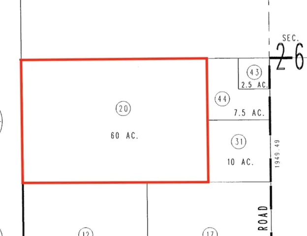 Lot size 2,613,600 sq ft