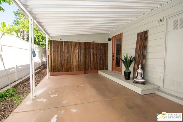 Covered Driveway and Main Entr