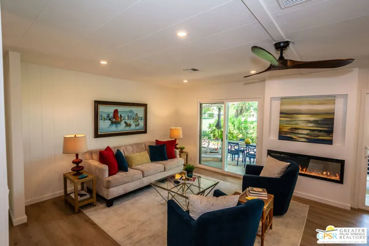 Living Room with Patio Access