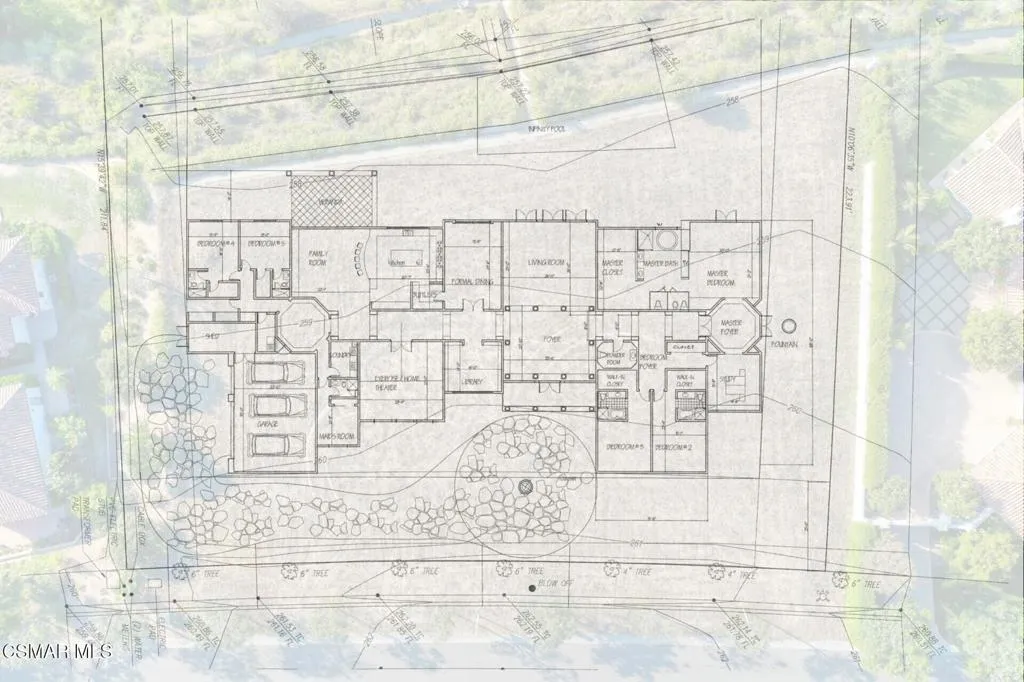 floorplan layered on lot