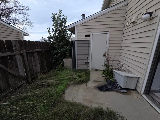 BACK YARD WATER HEATER CLOSET