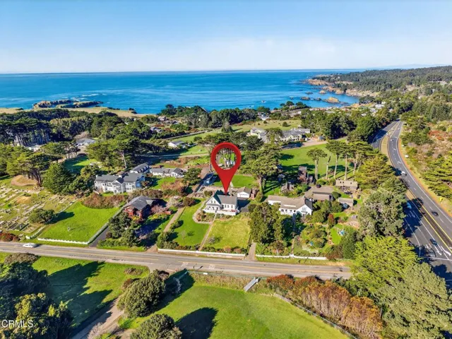 Aerial looking north