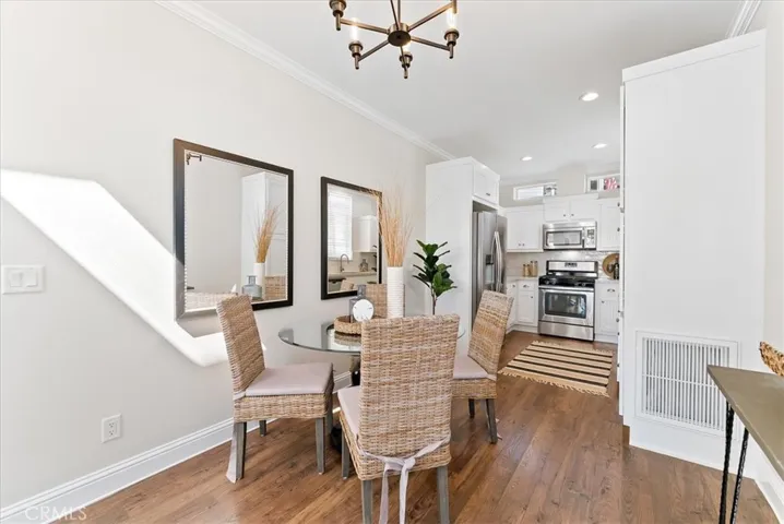 Dining Area with New Chandelier