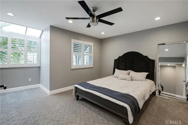 spacious primary bedroom