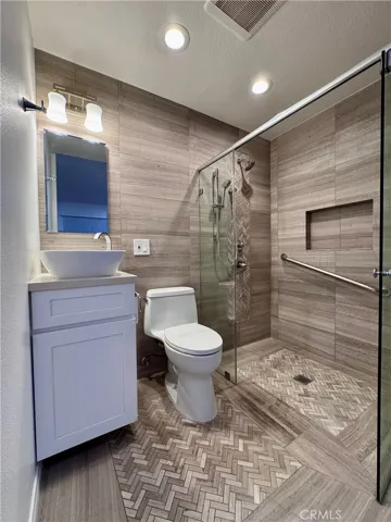 Downstairs 3/4 bathroom in office area