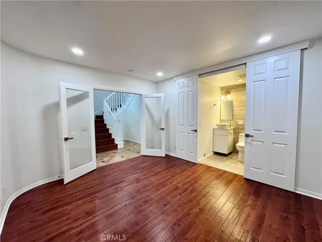 Downstairs office with renovated 3/4 bath.  Can be used as a guest bedroom.