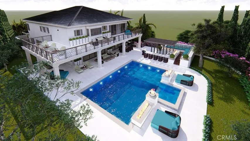 Rendering of back yard