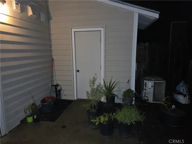 WATER HEATER CLOSET AND PATIO