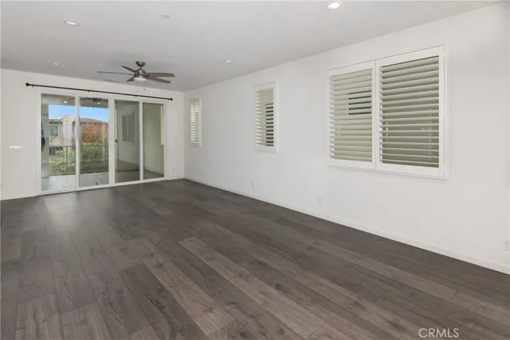 View from kitchen to living room