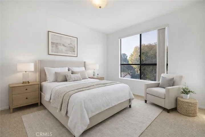 Virtually staged second bedroom