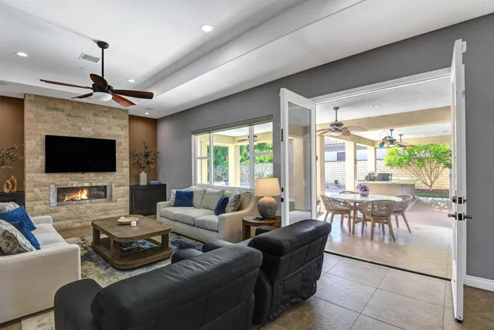 LIVING SPACE OUT TO PATIO