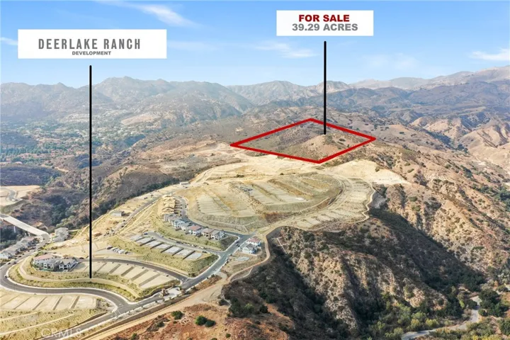 Photo from 2022 showing the area prior to the new construction of homes at Deer Lake being completed as well as rough approximate lot area.