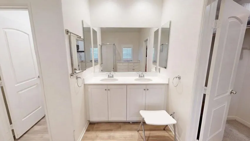 AI Clutter removed primary bathroom