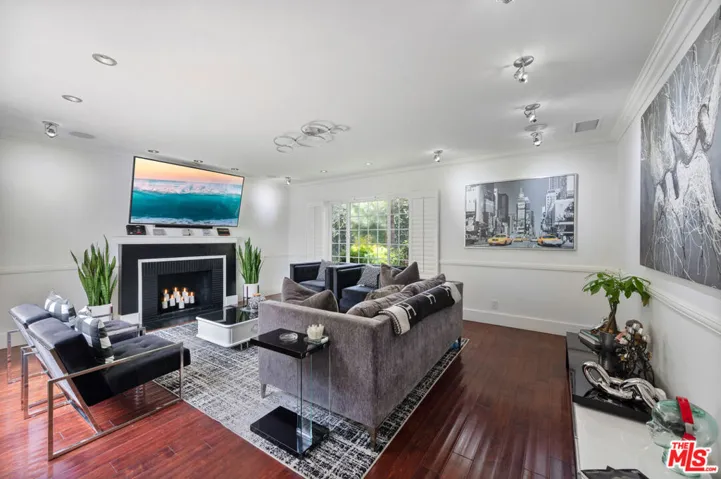 The spacious living room.