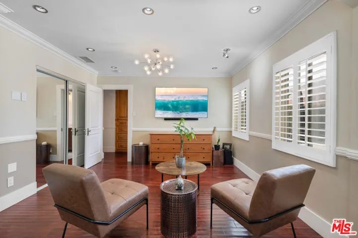 The second bedroom with hardwo