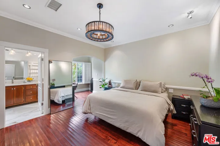 The primary suite was designed