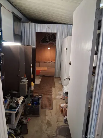 View inside rear locking storage area